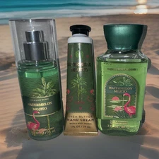 Bath & Body Works WATERMELON MOJITO Travel Size Body Mist/Shower Gel /Hand Cream