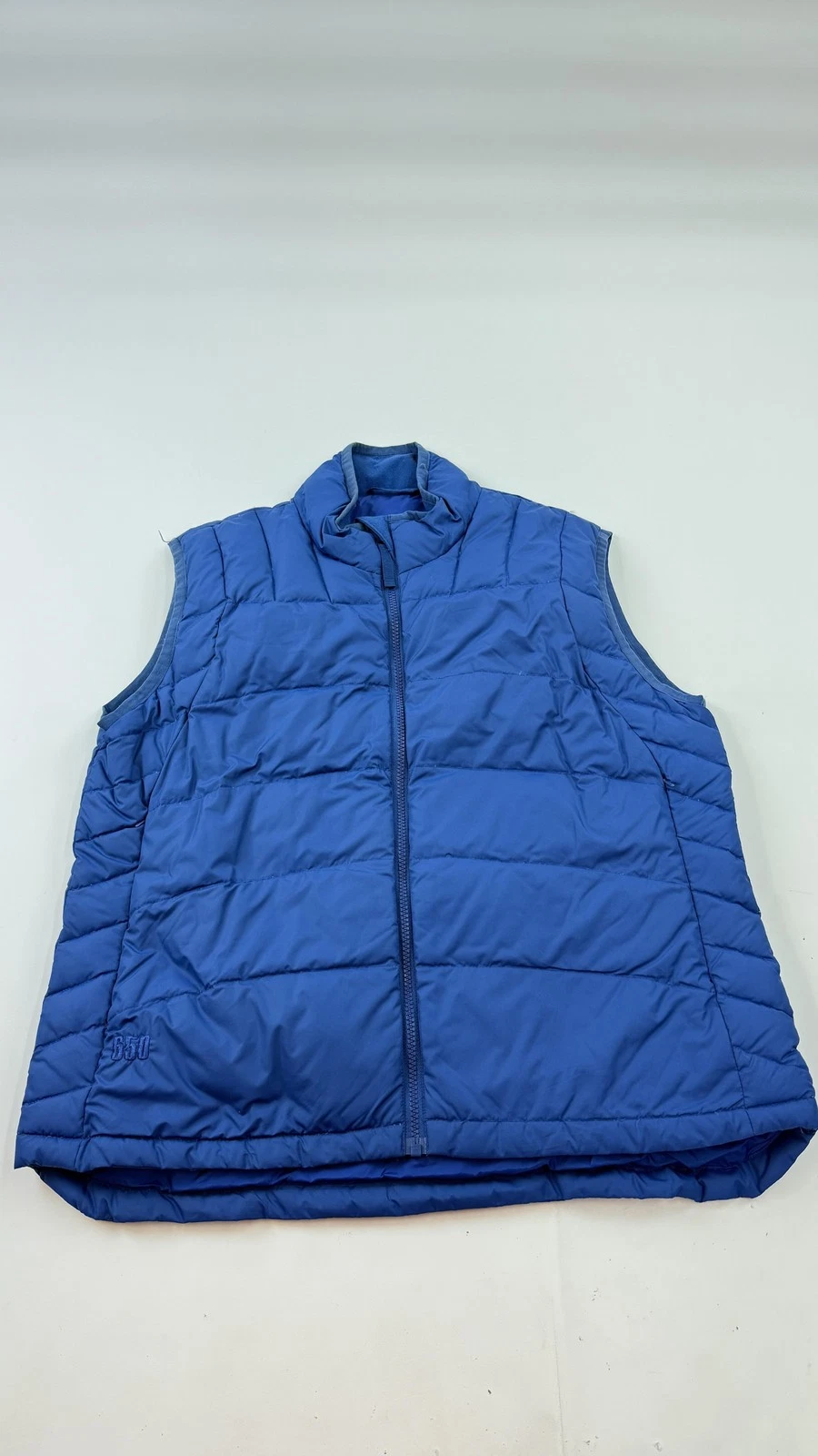 Cabelas Vest Mens Large Blue Premier Northern Goose Down Puffer 650 Fill Power