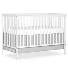 5-in-1 convertible full-size baby crib, white, Greenguard Gold BSA Certified  