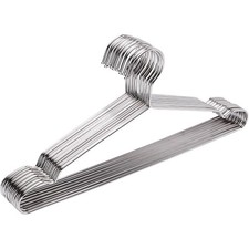 Stainless Steel Heavy Duty Ultra Thin Space Saving Clothes Hangers 10 Pack Wire
