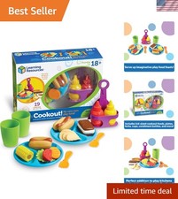 New Sprouts Cookout 19-Piece Toddler Barbecue Set - Fun  Educational Play Food
