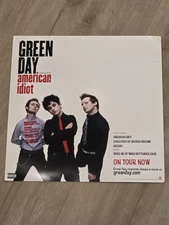 Green Day Poster Album Promo American Idiot 2 Sided Heart Grenade Band Shot Rare