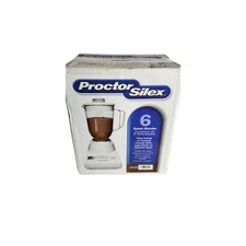 Proctor Silex 6 Speed Blender Large Jar Pulse Setting Stable Base NEW DMG BOX