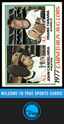 1978 Topps #207 1977 ERA Leaders (John Candelaria / Frank Tanana)