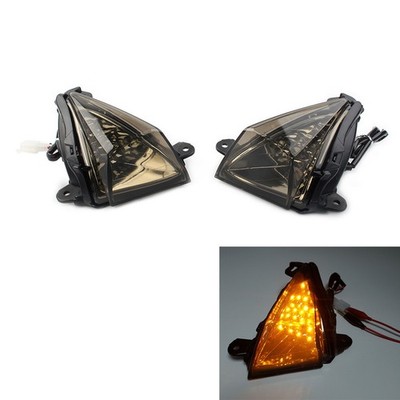 Vordere LED Blinker Smoke für Kawasaki ZX 6R 14R Ninja 650F Concours 2008-2010