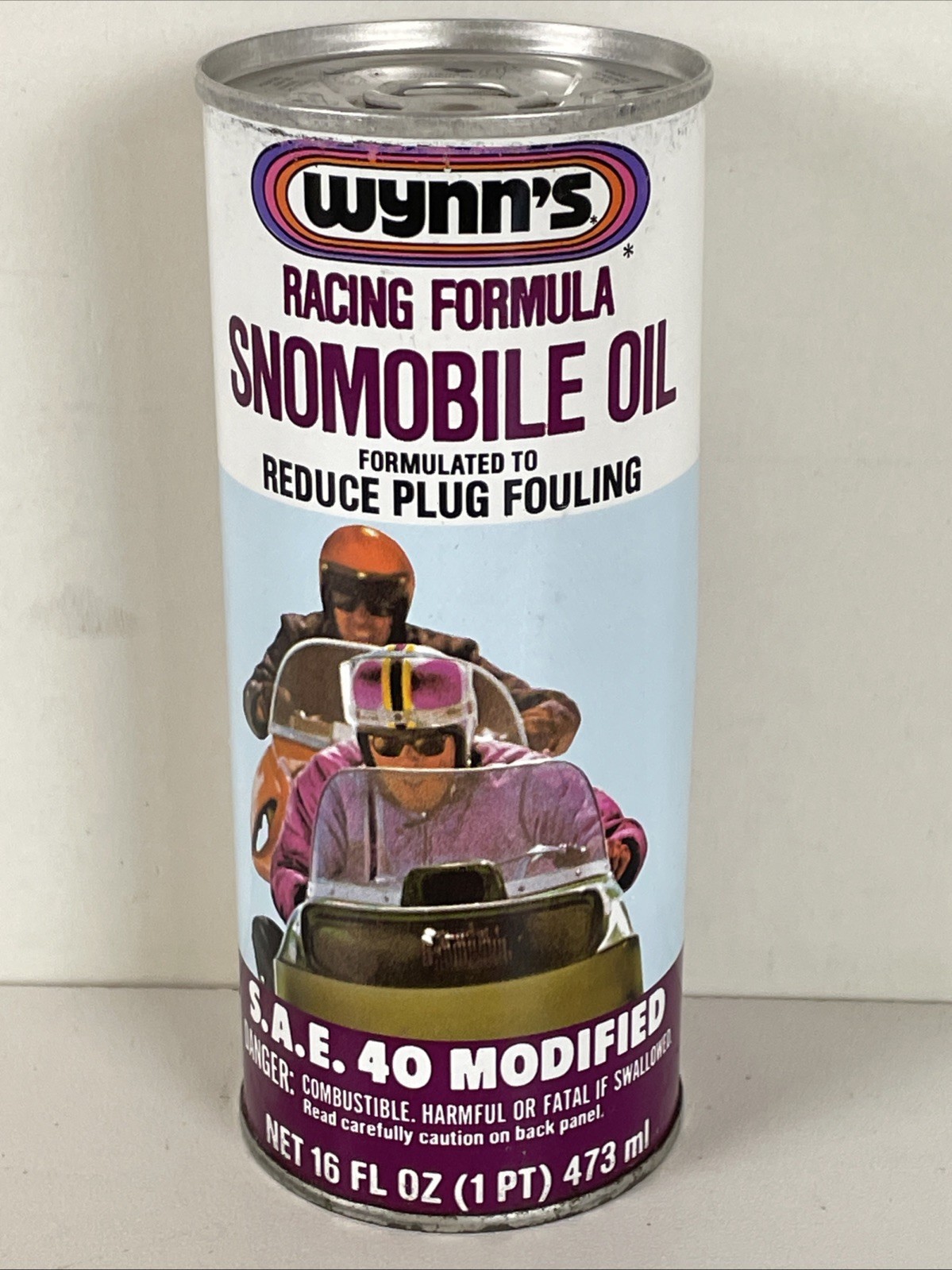 Wynn's Racing Formula Snomobile 16 Fl. Oz. Oil Vintage Unopened Can