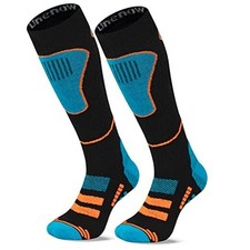 Merino Wool Ski Socks 2 Pairs, Thermal Knee High Warm Large 2 Pairs-2 Blue