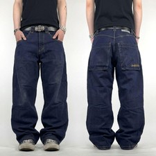 Vintage y2k rare dark wash grunge baggy archive skater wide leg jeans