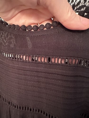 Daniel Rainn Blouse w/ Sheer Lace Mesh Accents, Size XL, Worn Once & Dry Cleaned - Picture 4 of 18