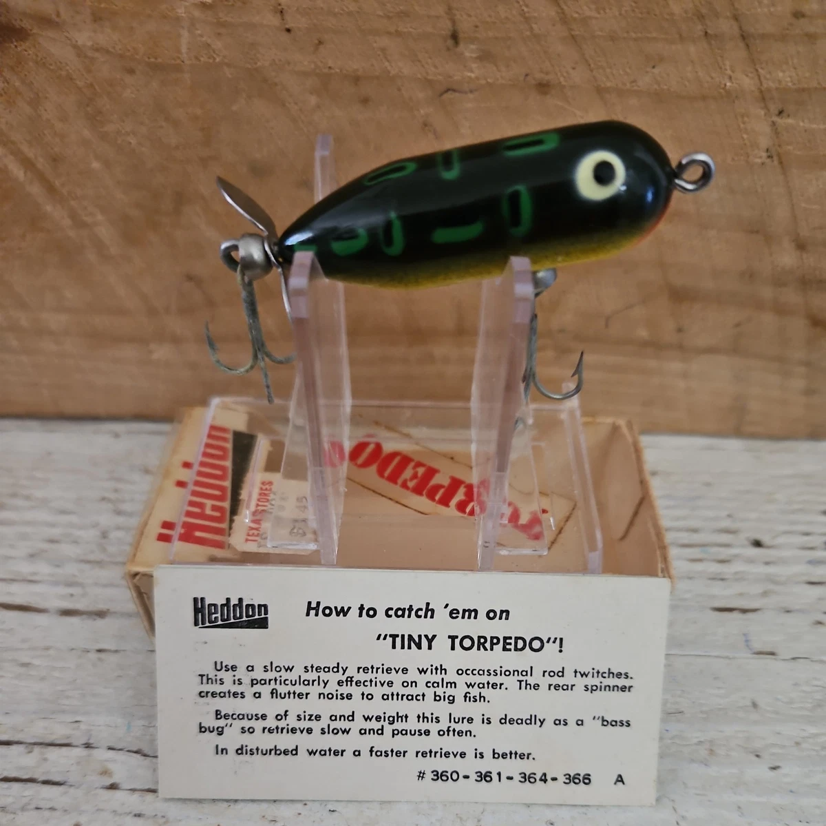 Heddon Plastic Vintage Fishing Lures Box Insert Included for sale