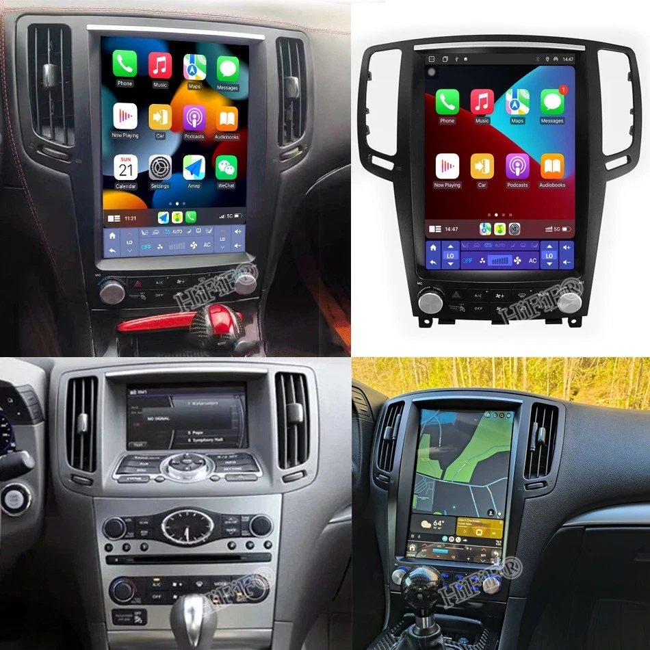 Radio estéreo para automóvil Infiniti G35 G37 Android15 2007-2013 Apple Carplay GPS navegación Foto 2 de 4