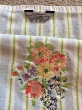 Vintage Longaberger Tkanina „Mixed Bouquet” Haftowany ręcznik kąpielowy