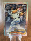 2024 Topps Update Jackson Chourio 1989 Chrome Silver Pack Auto SP RC 7/199
