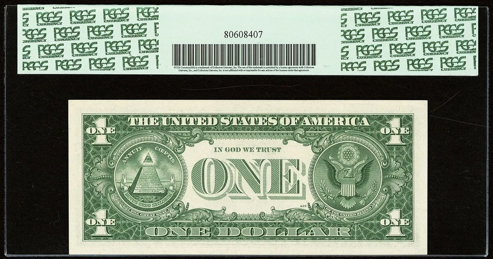 (( LOW # 00011111 )) True Binary Fancy serial number $1 PCGS 65 PPQ / non star / - Image 3 of 3