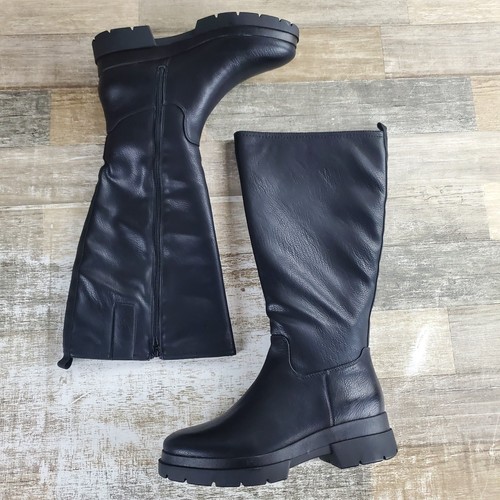 Soul Naturalizer Orchid Womens Knee High Boots Sz 8.5 W Black Side Zip Round Toe - Picture 3 of 10
