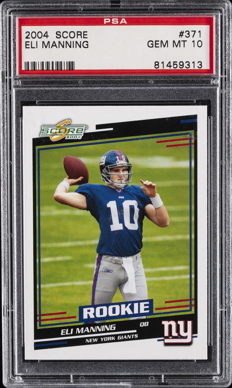 2004 SCORE #371 ELI MANNING ROOKIE RC PSA 10