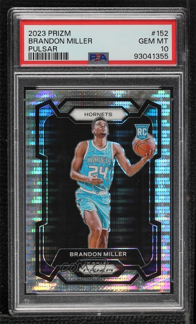 2023-24 Panini Prizm Pulsar Brandon Miller #152 PSA 10 GEM MT Rookie RC 14t3