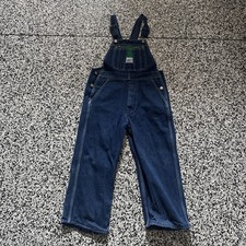 Liberty Youth Denim Blue Overall 14R Green Trim Farm Chores Unisex