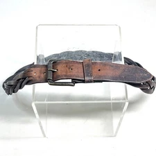 Old Navy Belt 38 for Men brown weaved leather 1.5" wide