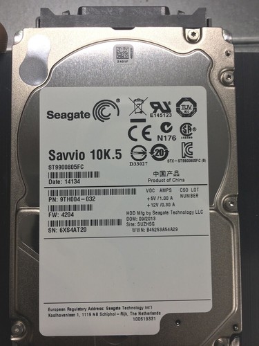 SEAGATE SAVVIO ST9900805FC 900GB 10K 64MB 9TH004-032 FC Fibre Channel 2.5" HDD # - Picture 2 of 3