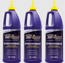 Royal Purple 1qt Synchromax High Performance Manual Transmission Fluid Pack of 3