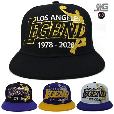 Legend 24 New Leader Los Angeles Black Purple Gold Adult Snapback Hat Cap