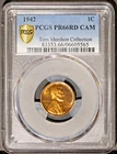 1942 1c Lincoln Wheat Cent Proof 66 Red Cameo PCGS # 06605565 + Bonus