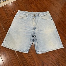 Wrangler Mens Denim Jeans Shorts Relaxed Fit Front Button Closure Size 36 Mexico