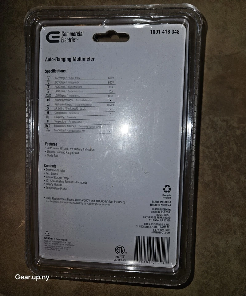 Multímetro digital de alcance manual GE - Imagem 2 de 2