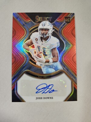 2023 Panini Select Draft Picks Josh Downs Rookie Autograph Card
