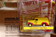 1939 CHEVROLET PANEL TRUCK SHELL OIL RUNNING ON EMPTY 4 1/64 GREENLIGHT 41040 A