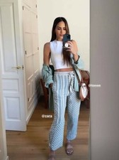 NWT ZARA SS21 PATCHWORK EMBROIDERED PANTS GREENISH SIZE: REF: 4786/123 S