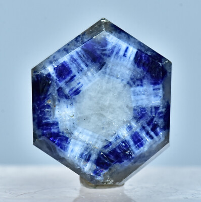 WOW Fluorescent Natural Sapphire Trapiche Slice 10 Carat