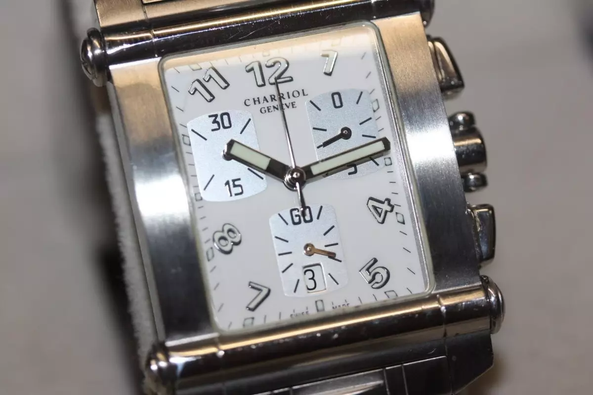 Charriol Geneve Columbus 060CXL 0 Chronograph White Dial Stainless