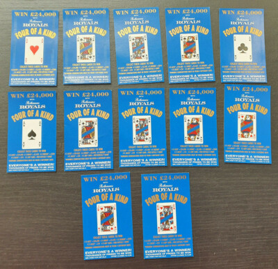 Rothmans Royals - 12 verschiedene 4 of a Kind Gewinnspielkarten - Top