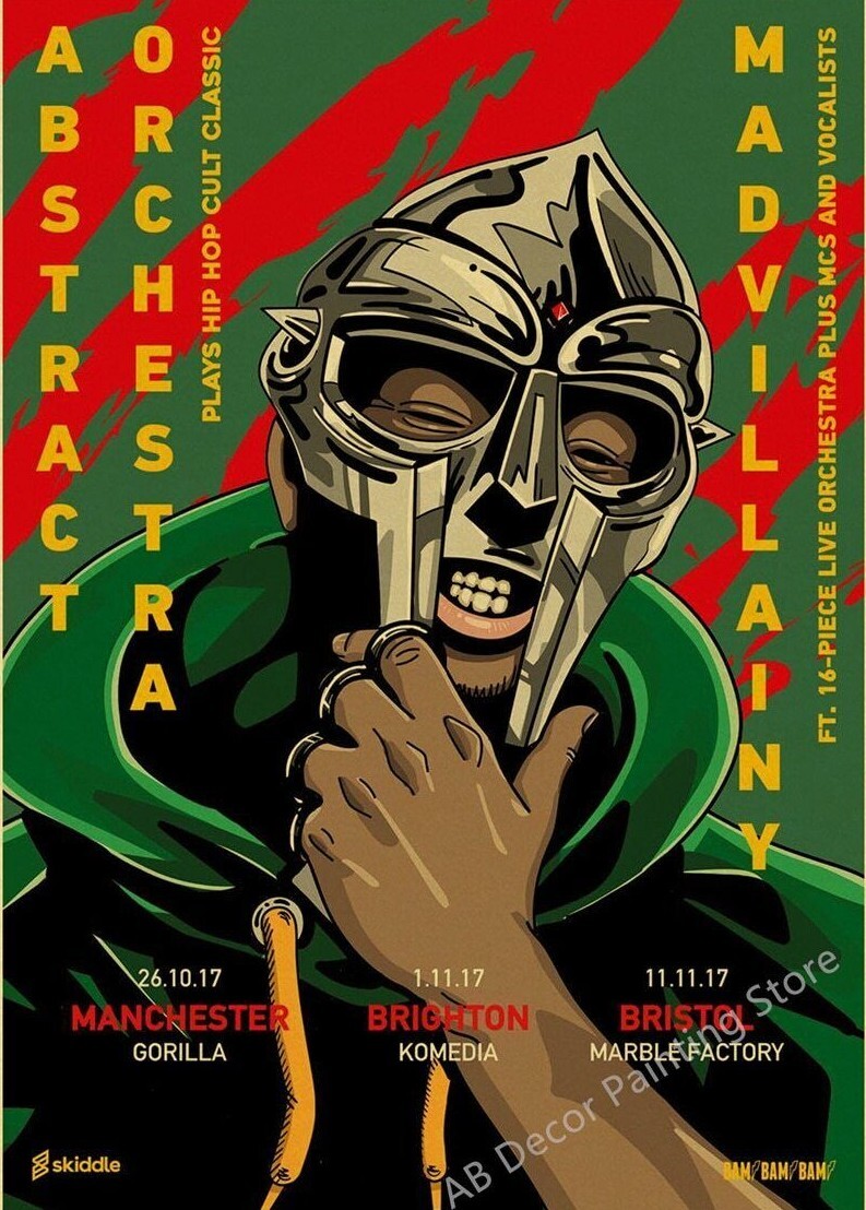 MF DOOM ポスター　希少 Home Decor Print A3 Wall Art MF DOOM Music Poster Artwork | eBay