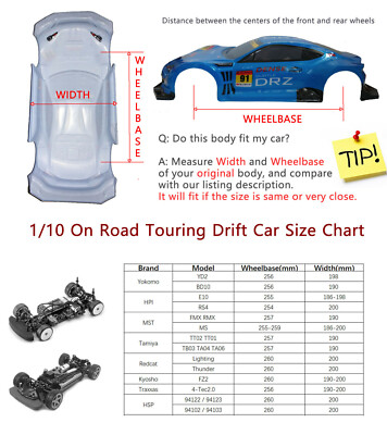 Killerbody 1/10 RC Painted Nissan Skyline BNR34 195mm Touring