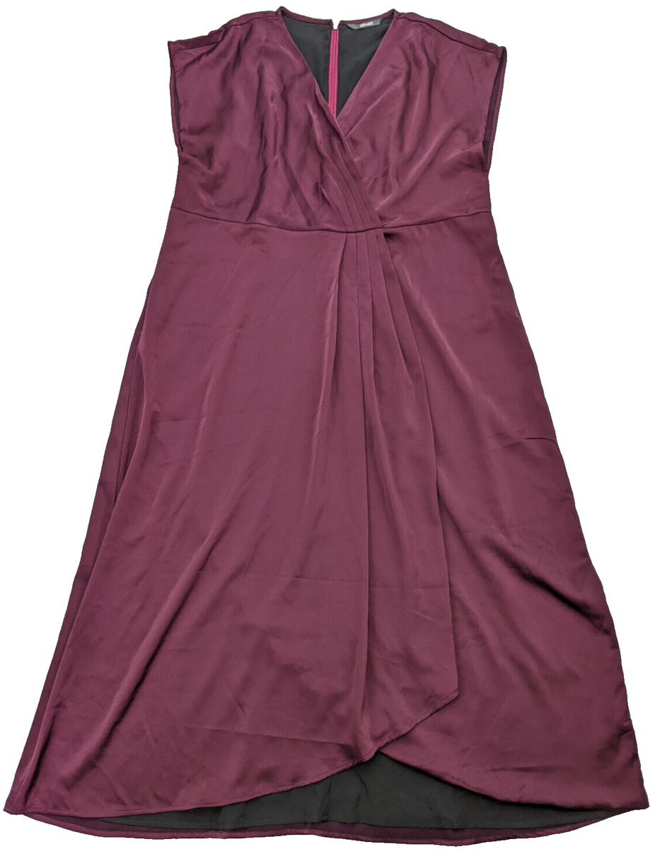 strapless open back dress Otille Dark Purple Midi Dress main image 0