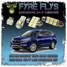 White LED interior lights package kit for 2013-2016 CR-V 10 pcs 5050 series SMD