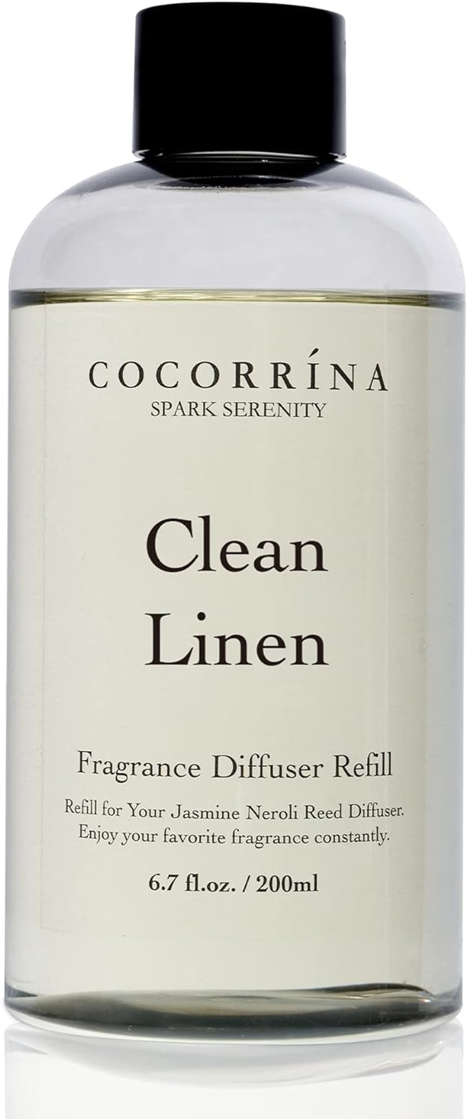 Clean Linen Scented Reed Diffuser Oil with 8 Sticks Fragrance for Bedroom, Bathr