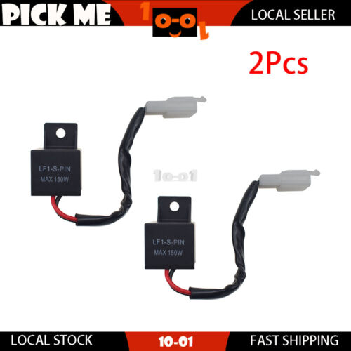 2 x 2Pin 12V LED Wired Turn Signal Flasher Relay For Yamaha MT-03 MT-07 MT-09 - Afbeelding 1 van 3