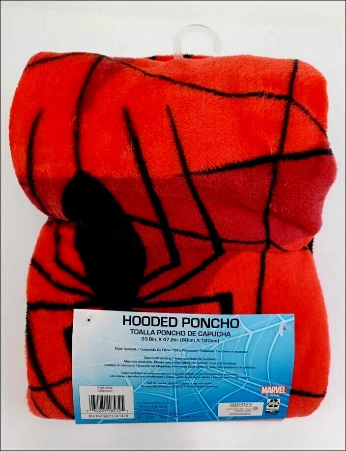 Marvel Spider Man Hooded Silk Touch Poncho For Kids, Exclusive Decoration - Image 4 of 4