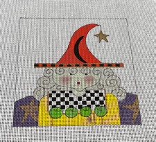 Mile High Princess Curly Witch Halloween 18 ct Hand Painted Needlepoint Canvas
