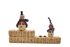 Blossom Bucket Suzi Skoglund Just Say Snow Spell Out Snowman Blocks Christmas 