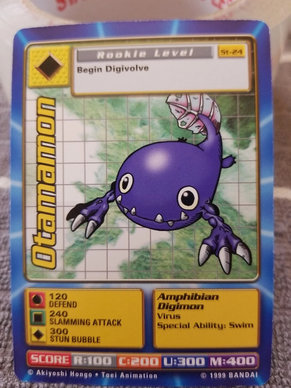 2x 1999 Bandai Digimon Trading Card Otamamon St-24