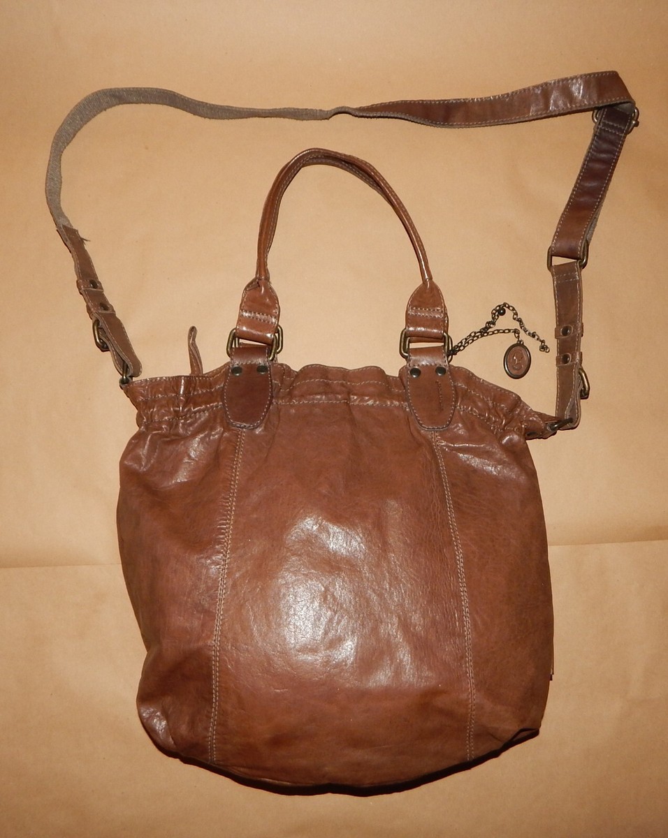 Aunts Uncles Bag, Brown Leather, Good Condition