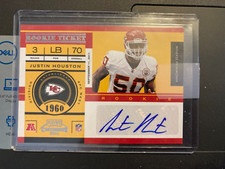 Justin Houston AUTO~True RC Contenders Rookie Ticket 2011 Autograph SP Chiefs B