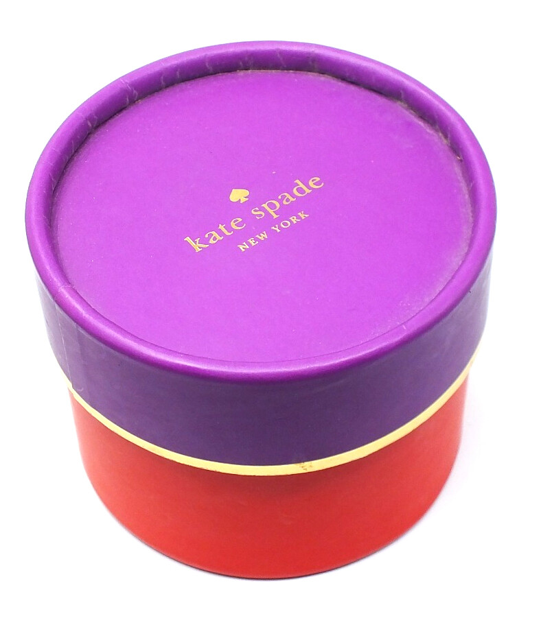 KATE SPADE ROSE GOLD TONE Round Lady Marmalade Light Blue Stud Earrings