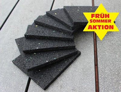 1A, Unterkonstruktion, Terrasse WPC, 100x100x8mm Terrassenpad  Bautenschutzmatte