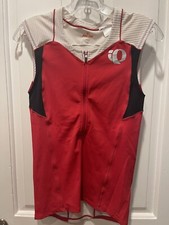 Mens Small Pearl Izumi Elite Tri Sleeveless Jersey red